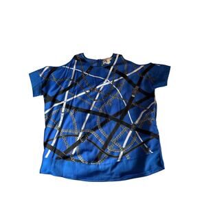 MICHAEL KORS CHAIN LINK BLOUSE size Large L